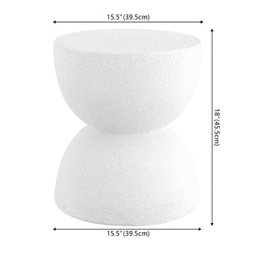 Greta 18" Mid-Century Modern Drum Accent Table - JONATHAN Y